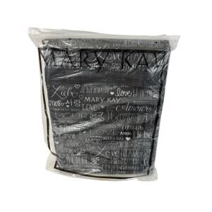 New Mary Kay Travel Roll-Up Bag Organizer LOVE Edition Hanging Black and Pink